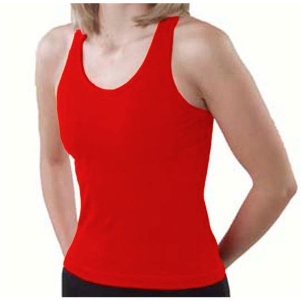 Pizzazz Performance Wear Pizzazz Performance Wear 9800 -RED -AM 9800 Adult Racer Back Top - Red - Adult Medium 9800REDAM